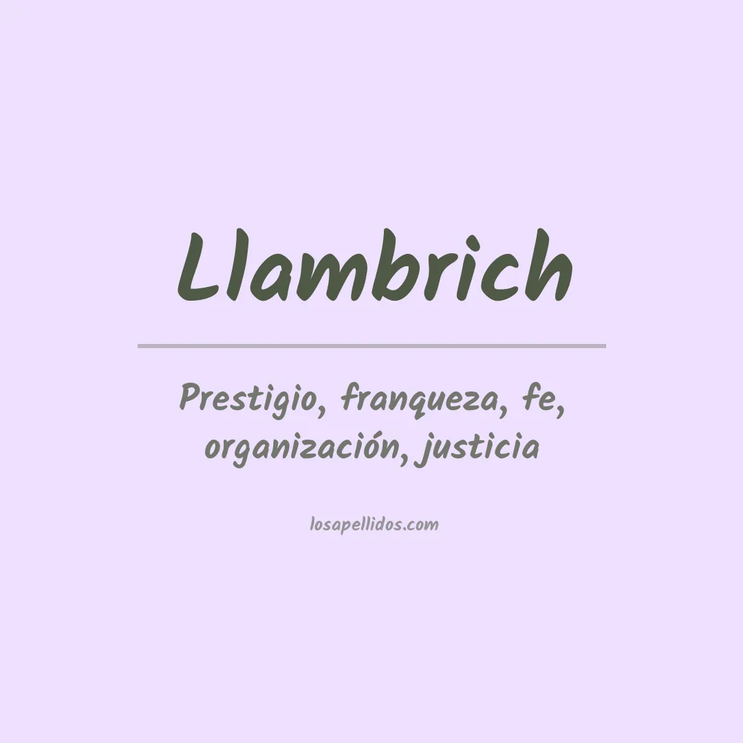 Apellido Llambrich