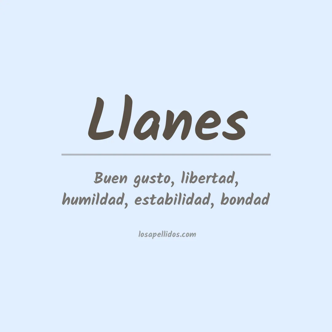 Apellido Llanes