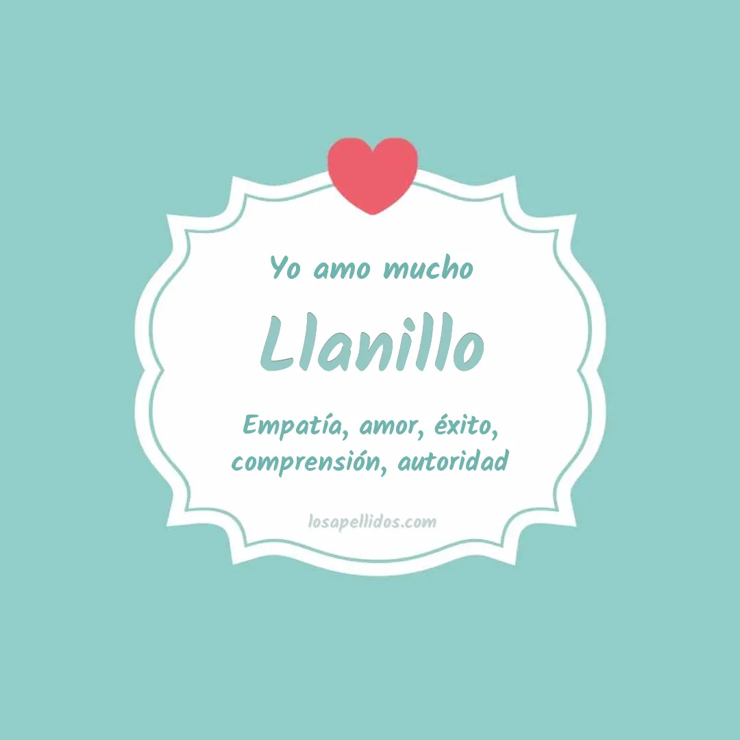 Yo amo mucho Llanillo