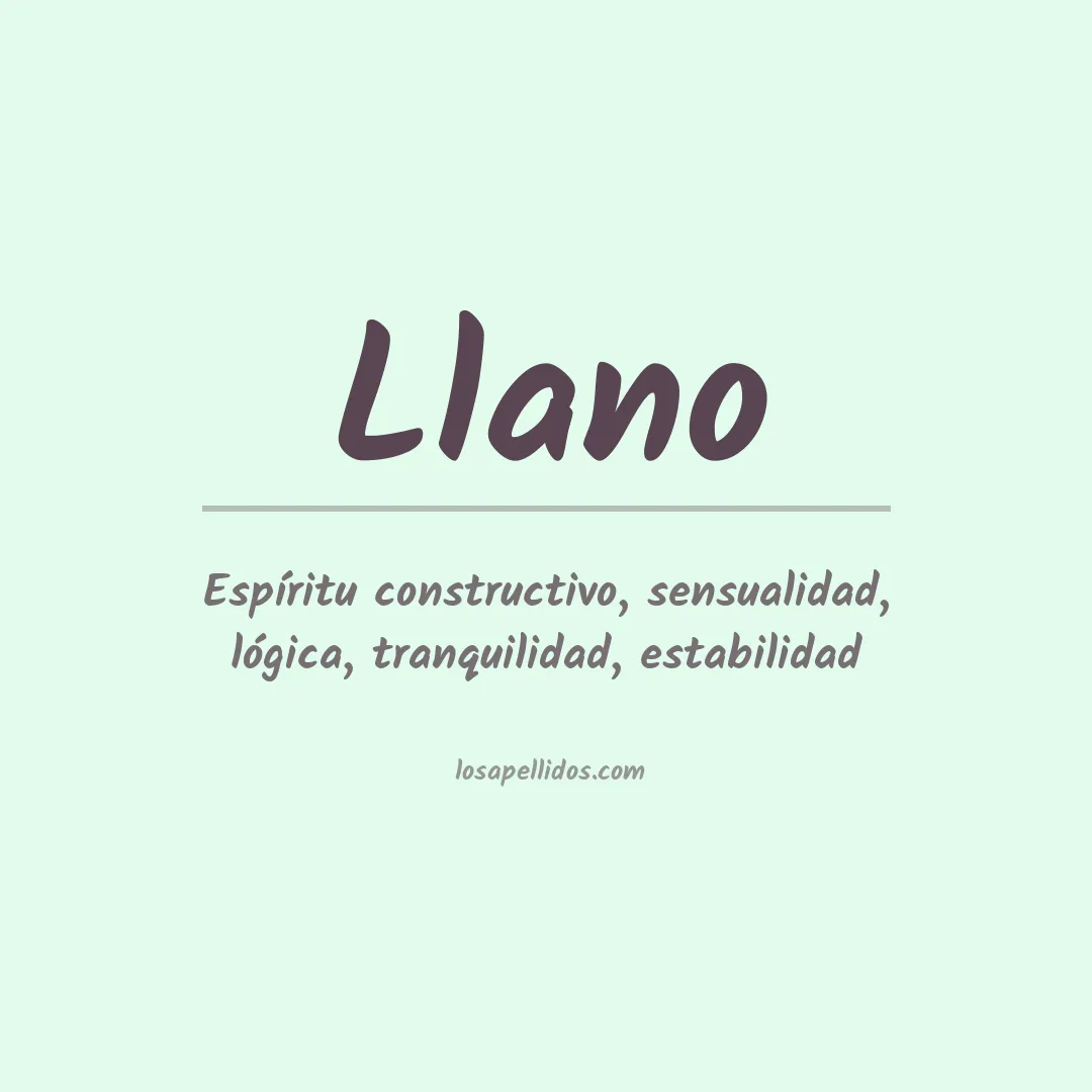 Apellido Llano