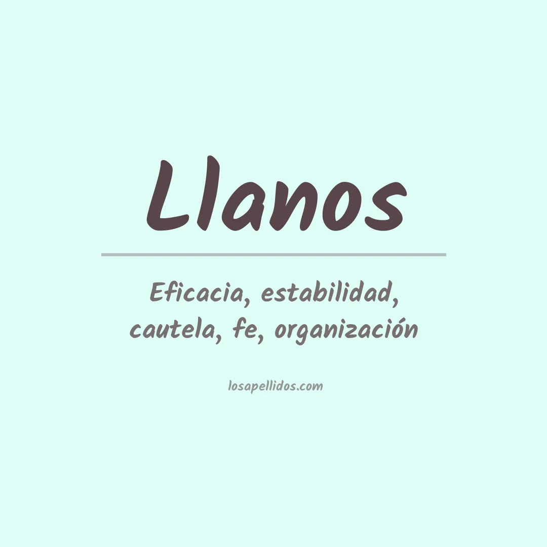 Apellido Llanos