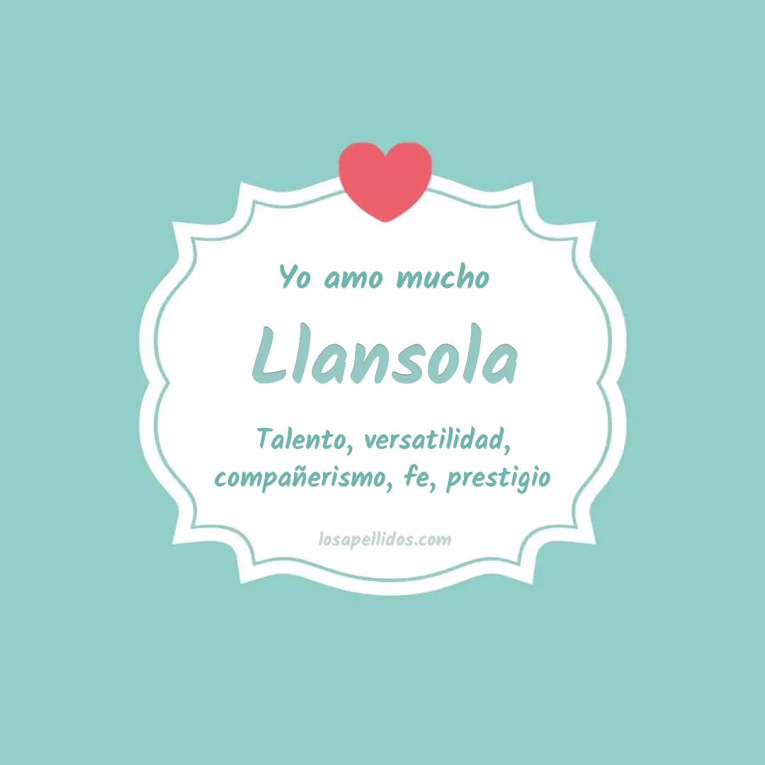 Yo amo mucho Llansola