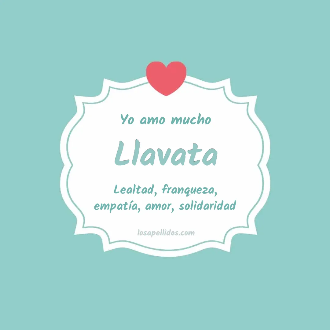 Yo amo mucho Llavata