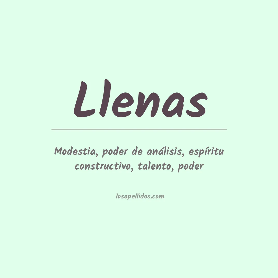Apellido Llenas