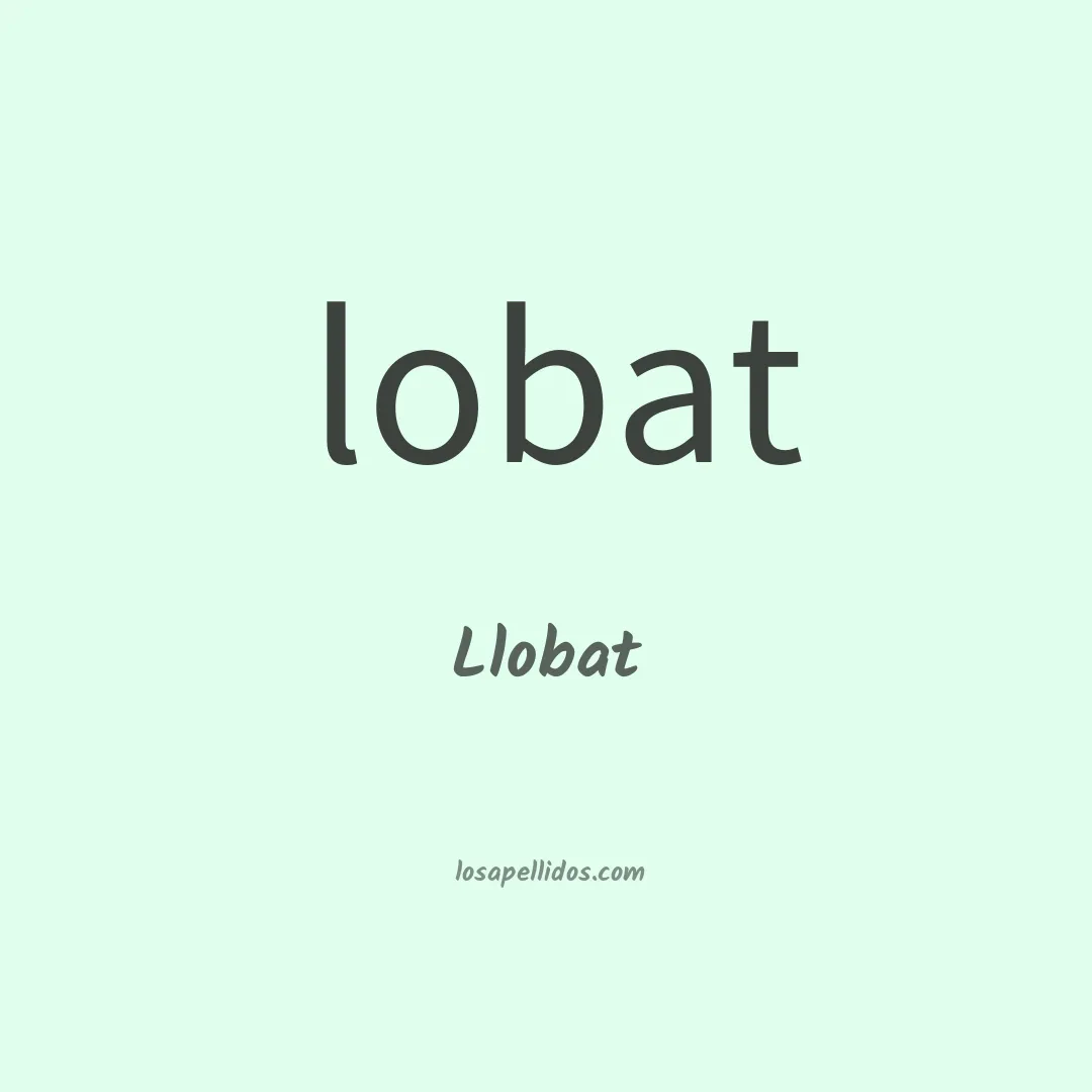 Llobat en chino