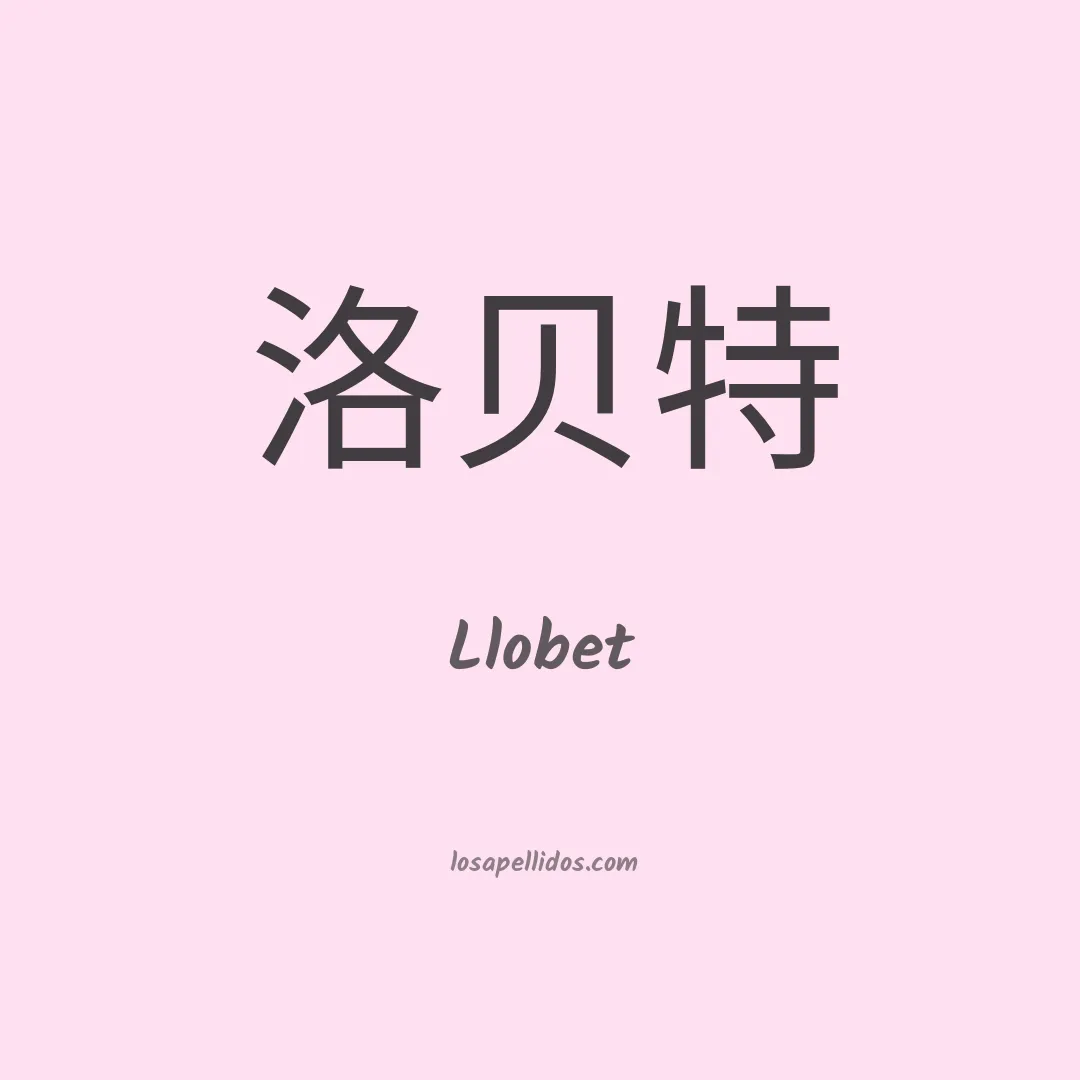 Llobet en chino