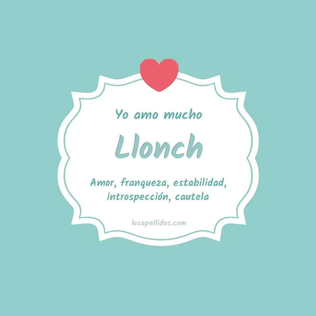 Yo amo mucho Llonch