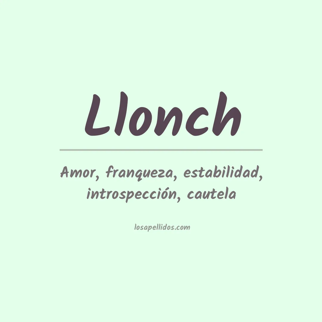 Apellido Llonch