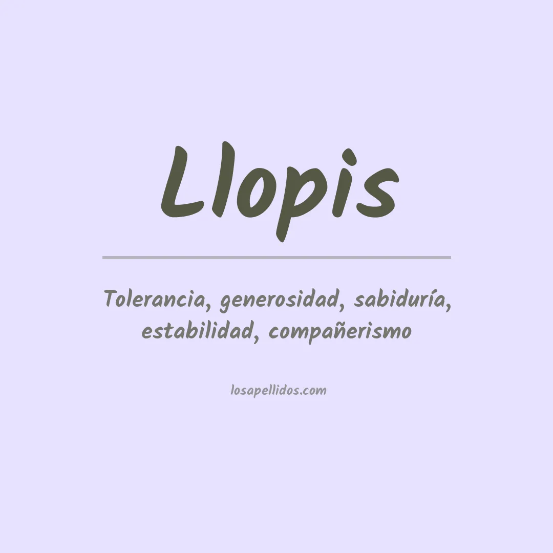 Apellido Llopis