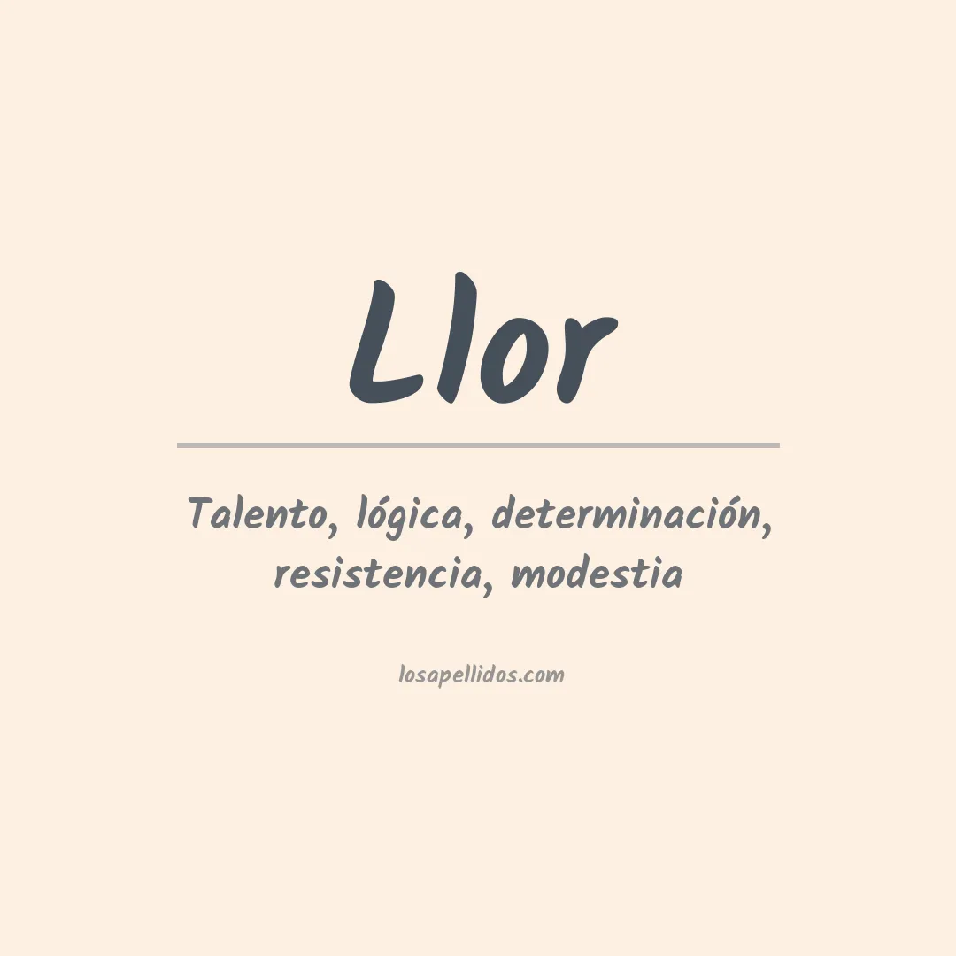 Apellido Llor