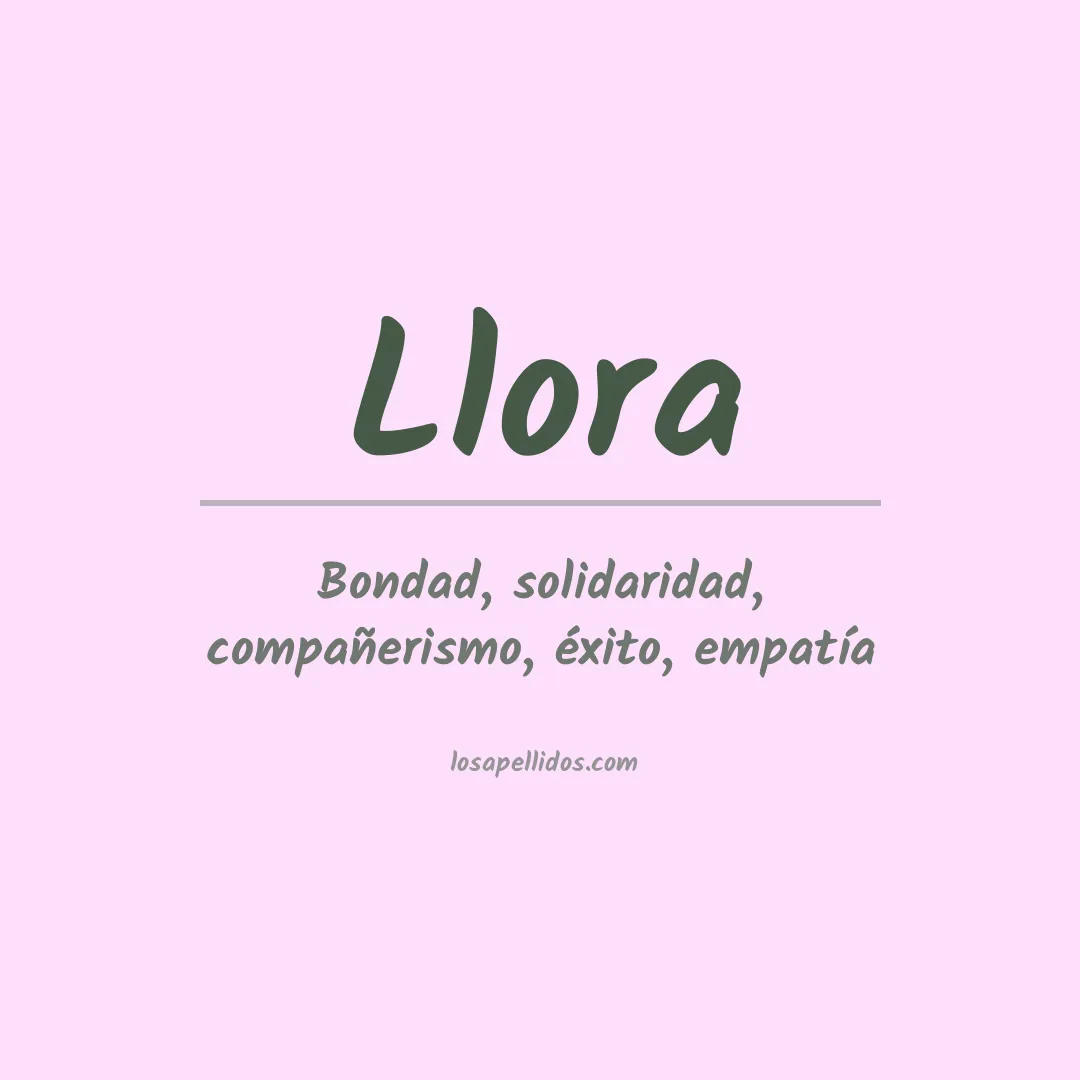 Apellido Llora