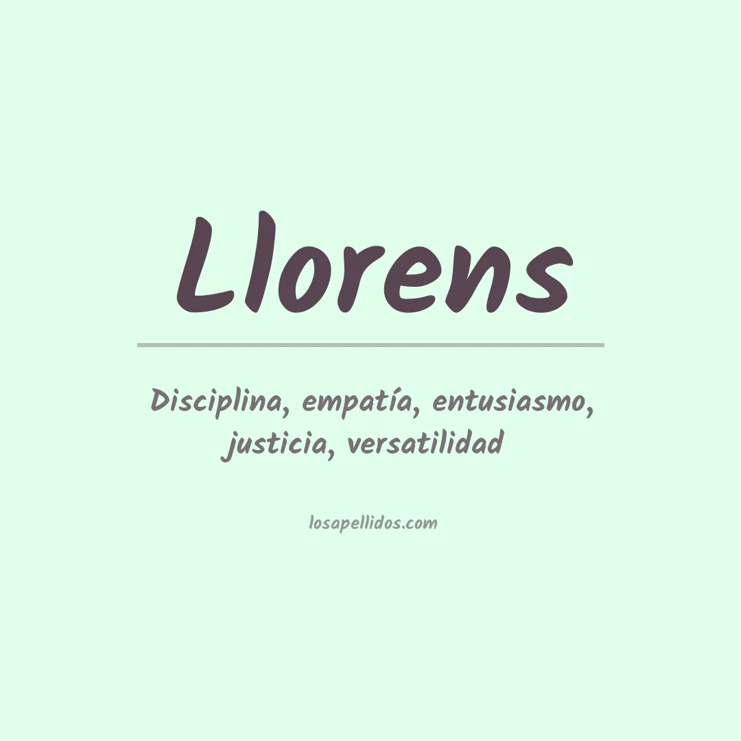 Apellido Lloréns