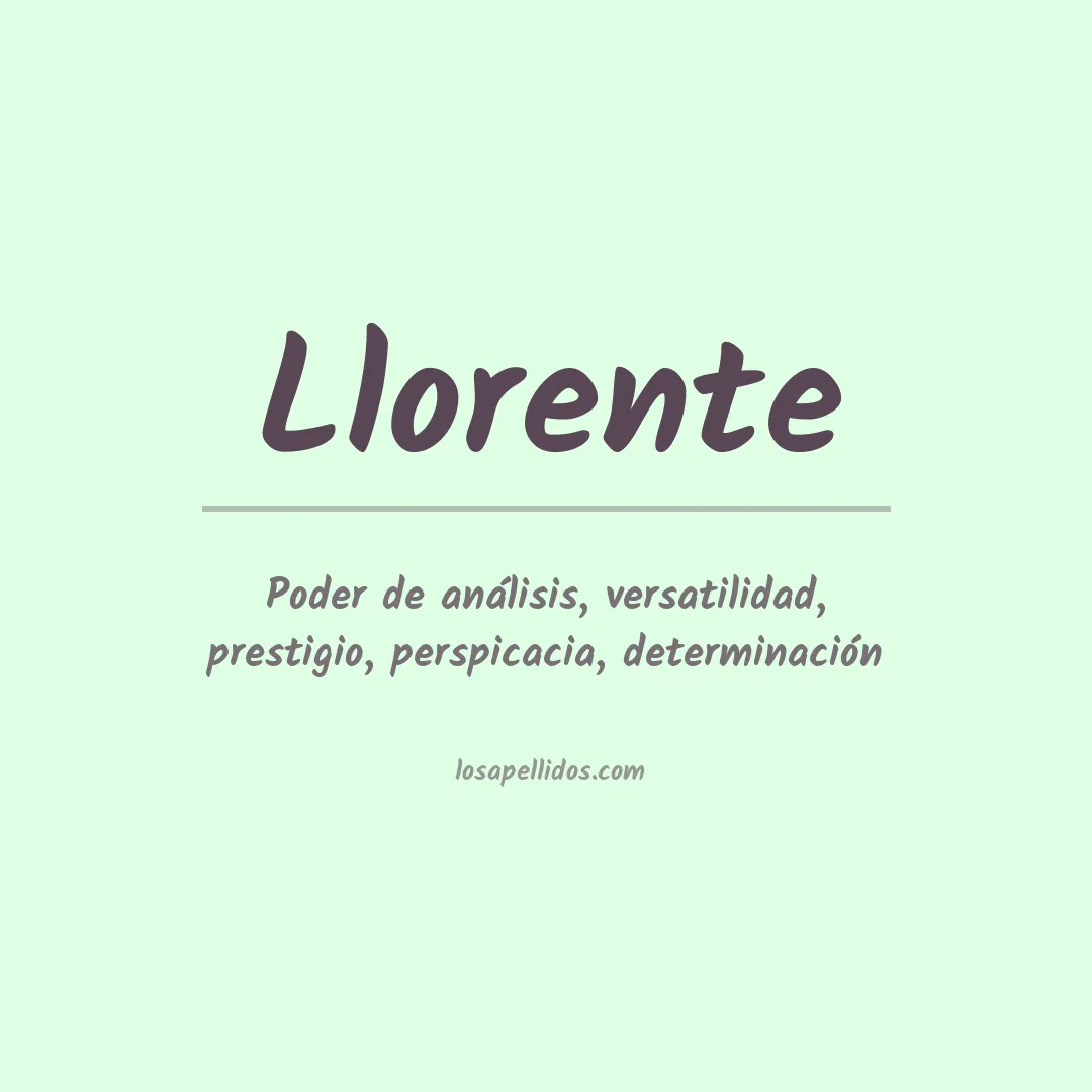 Apellido Llorente