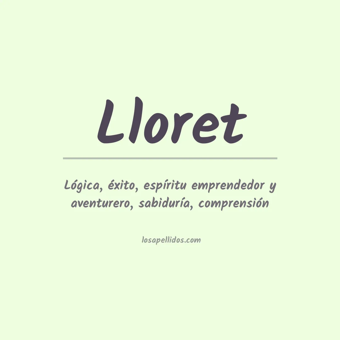 Apellido Lloret