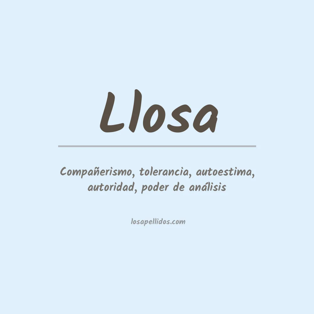 Apellido Llosa