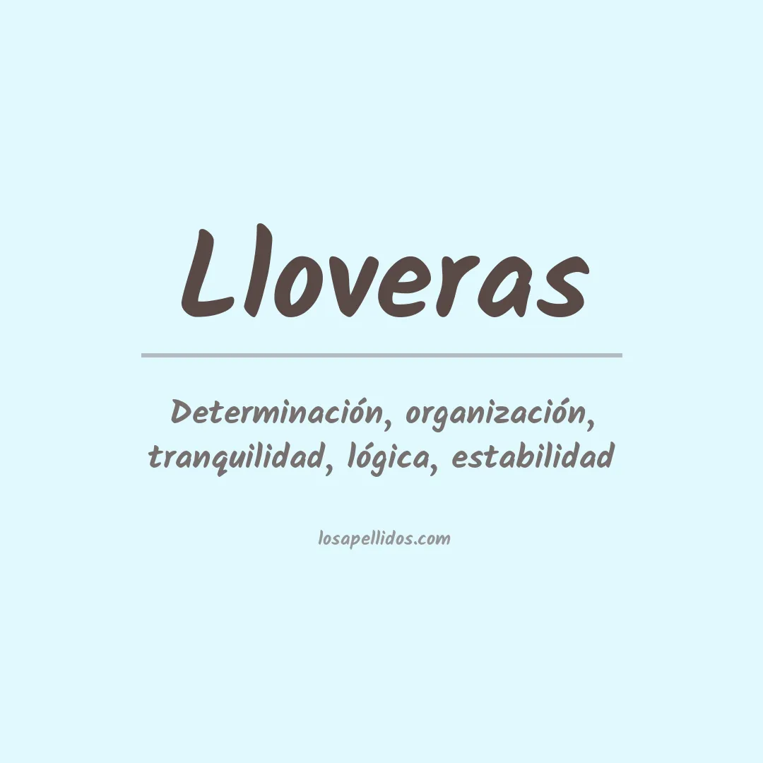 Apellido Lloveras