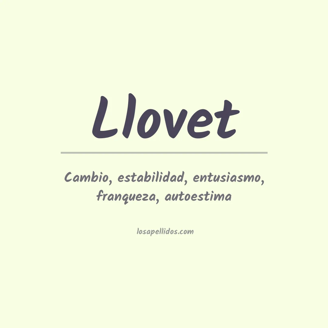 Apellido Llovet
