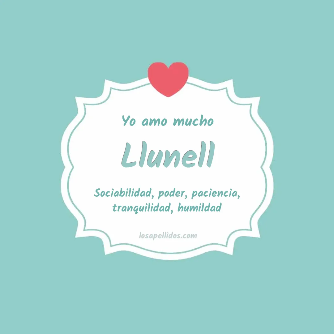 Yo amo mucho Llunell