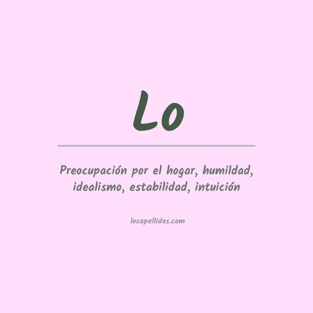 Apellido Lo