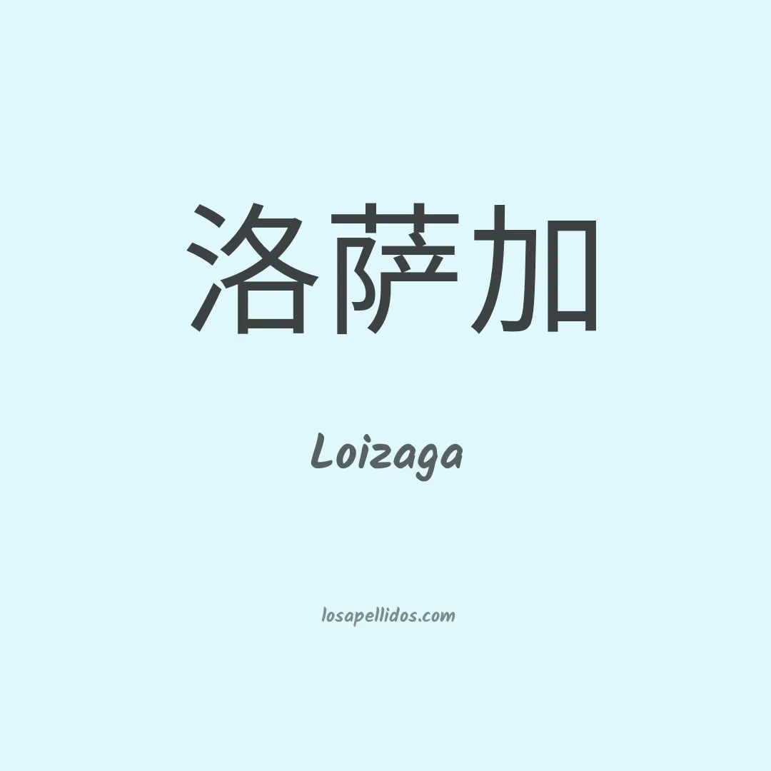 Loizaga en chino