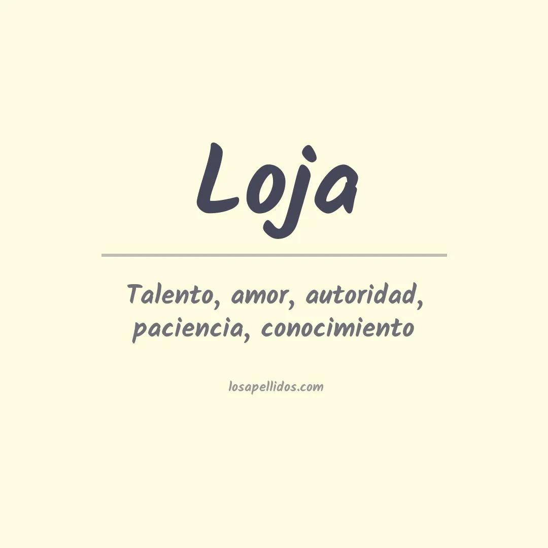 Apellido Loja