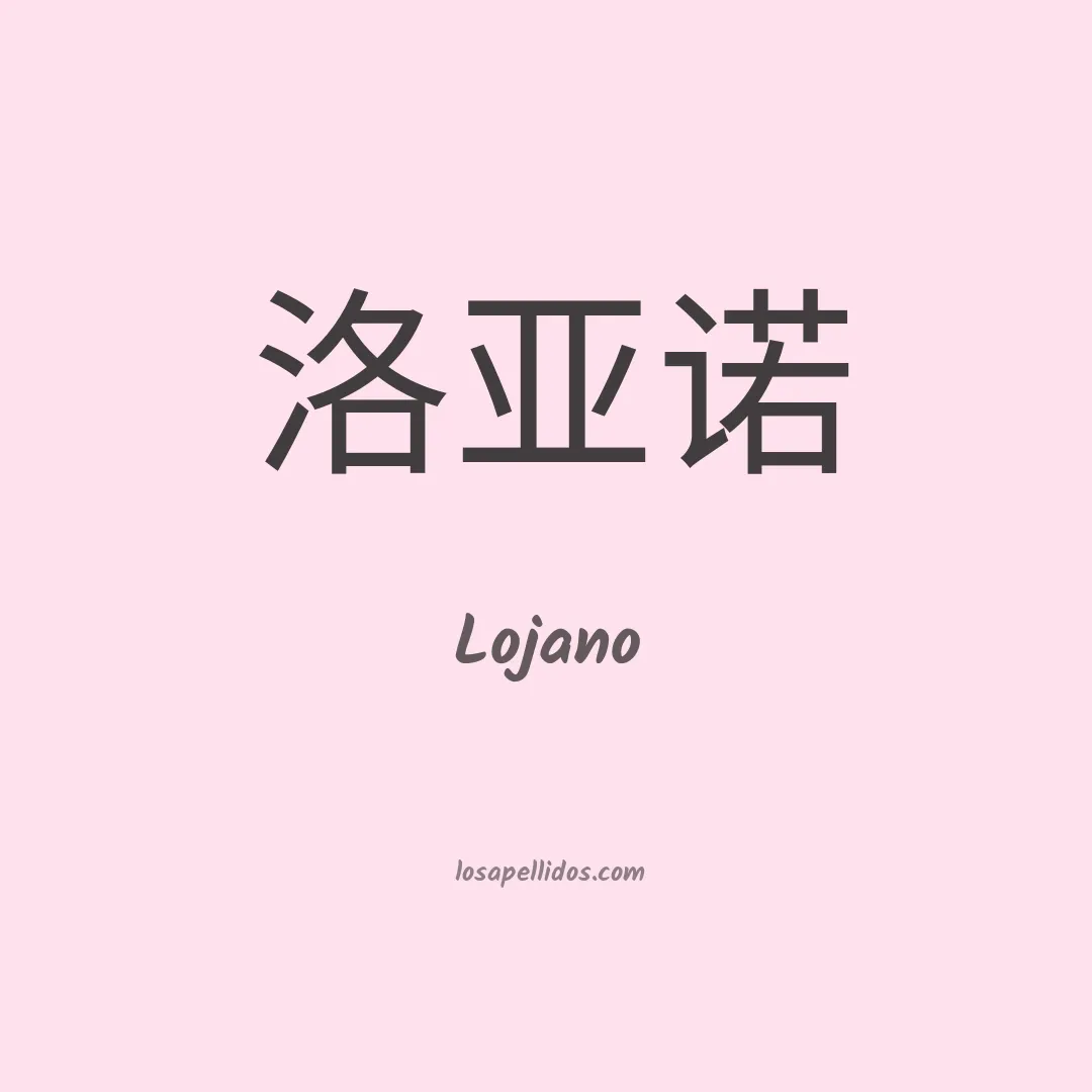 Lojano en chino