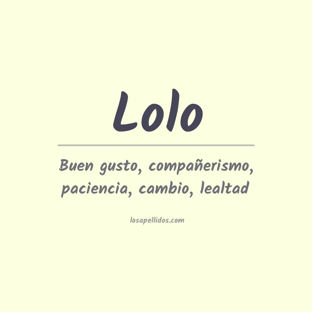 Apellido Lolo