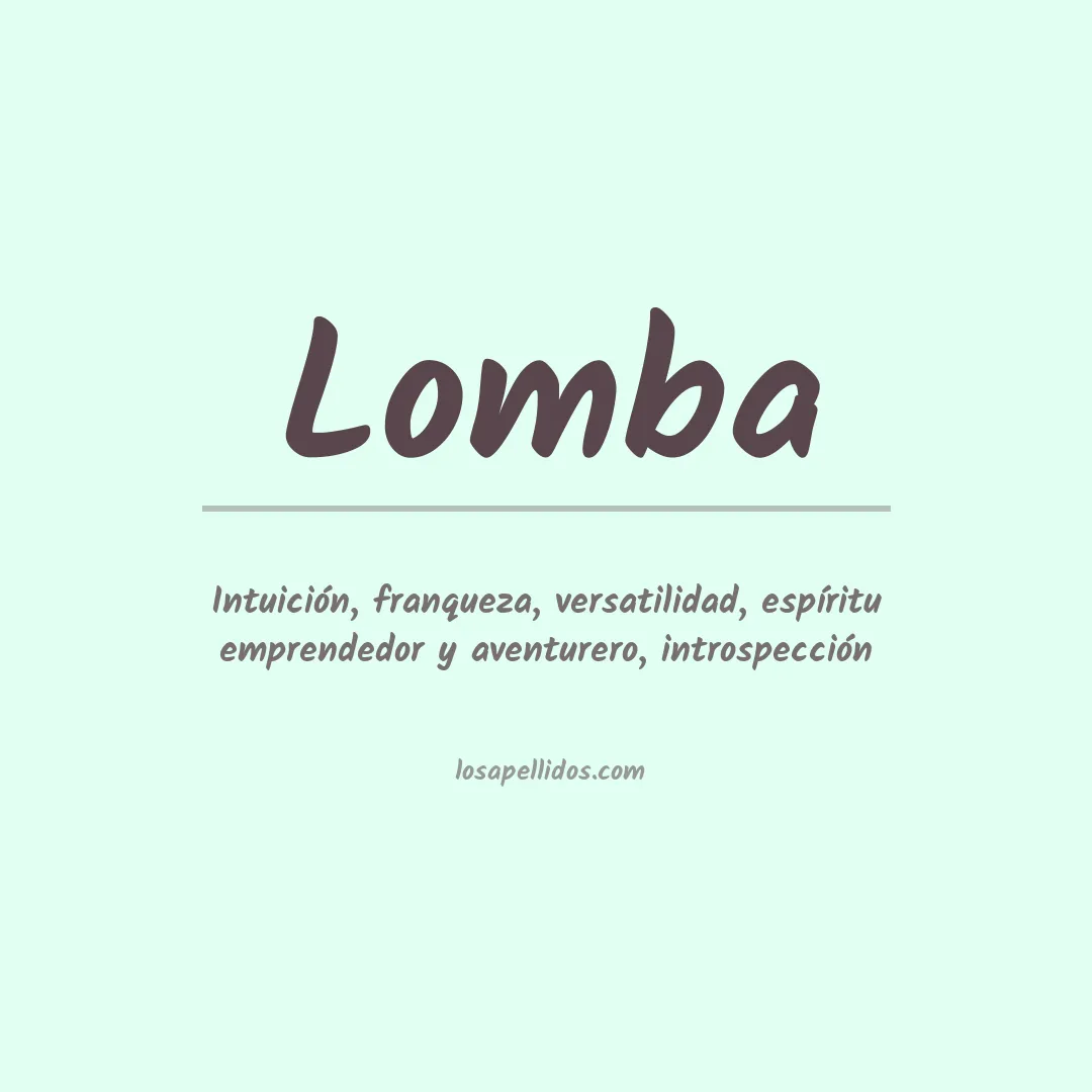 Apellido Lomba