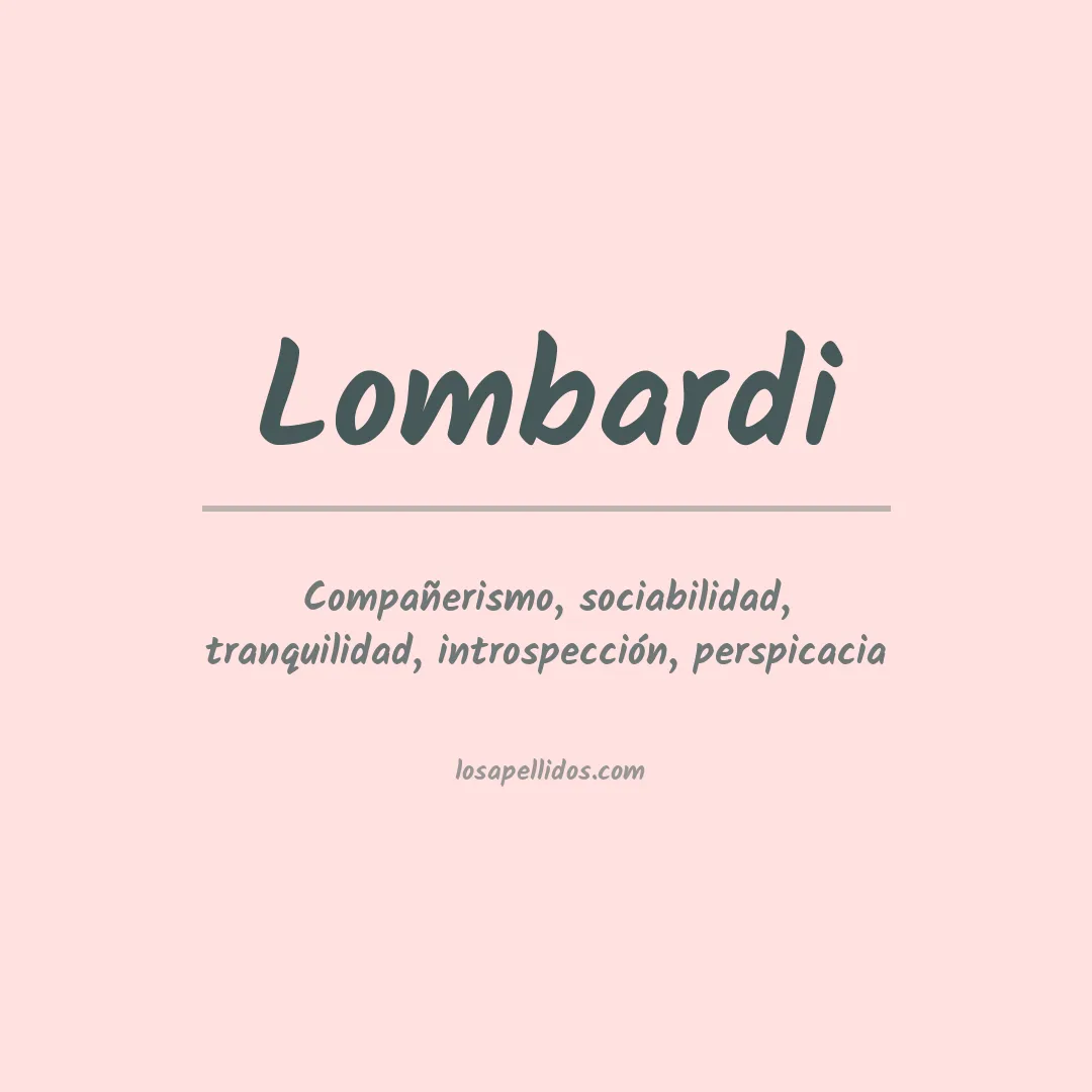 Apellido Lombardi