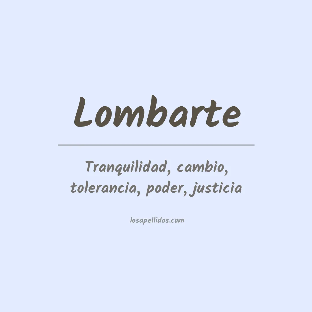 Apellido Lombarte