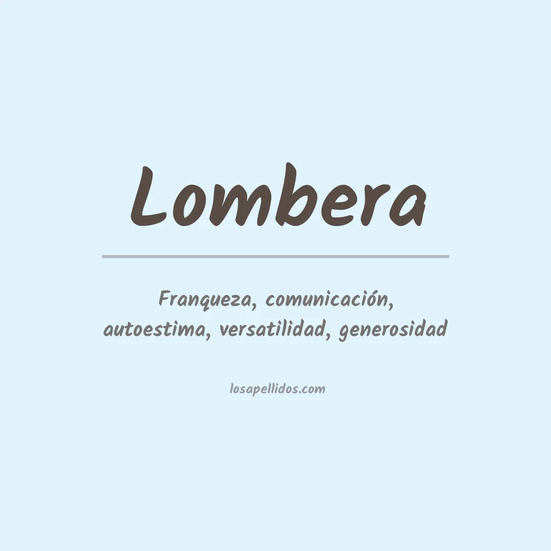 Apellido Lombera