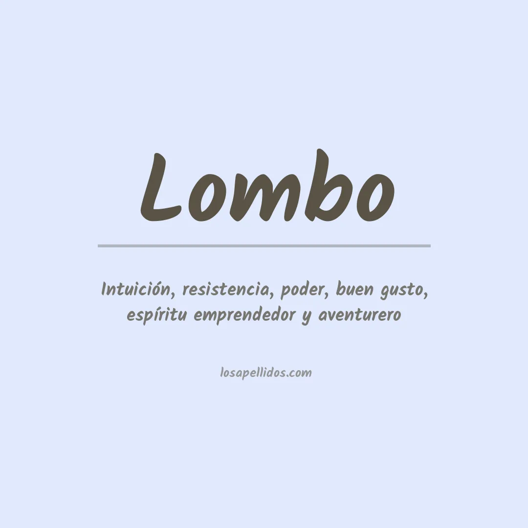 Apellido Lombo