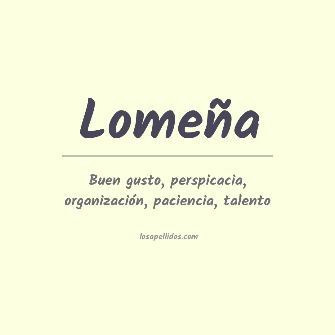 Apellido Lomeña