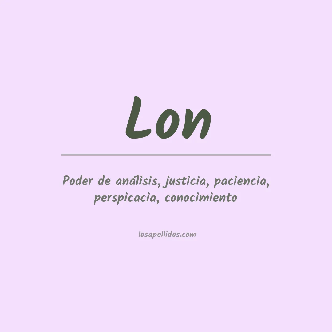 Apellido Lon