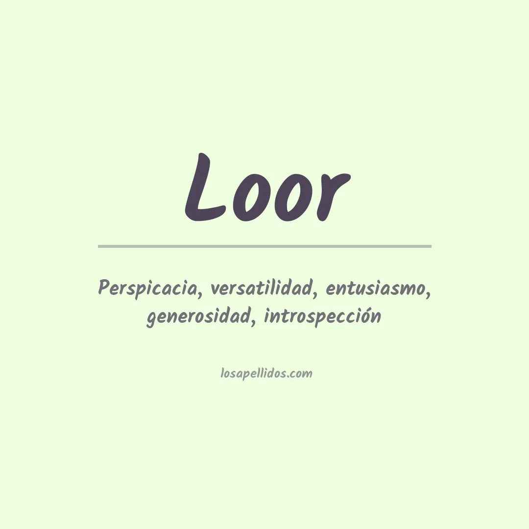 Apellido Loor