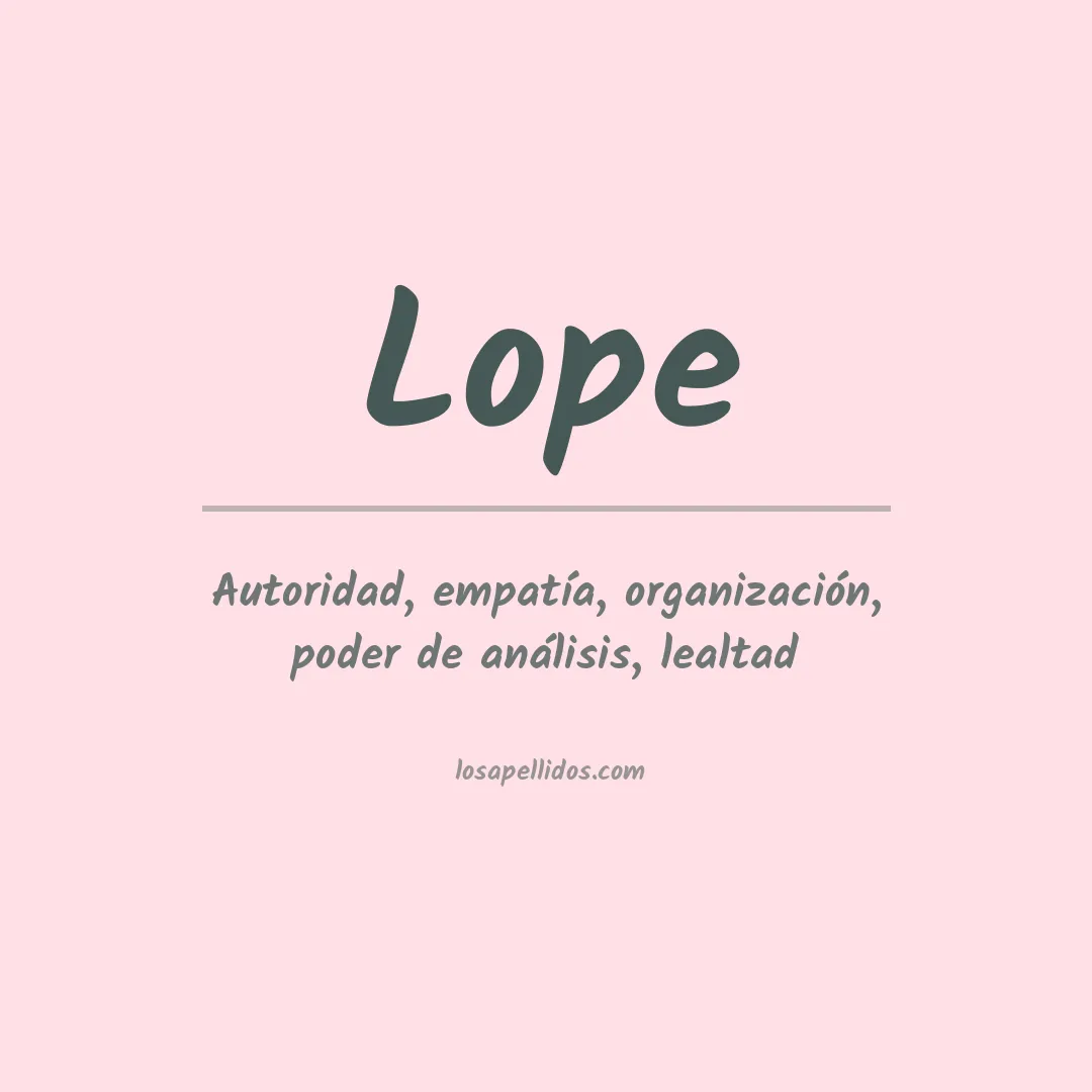 Apellido Lope
