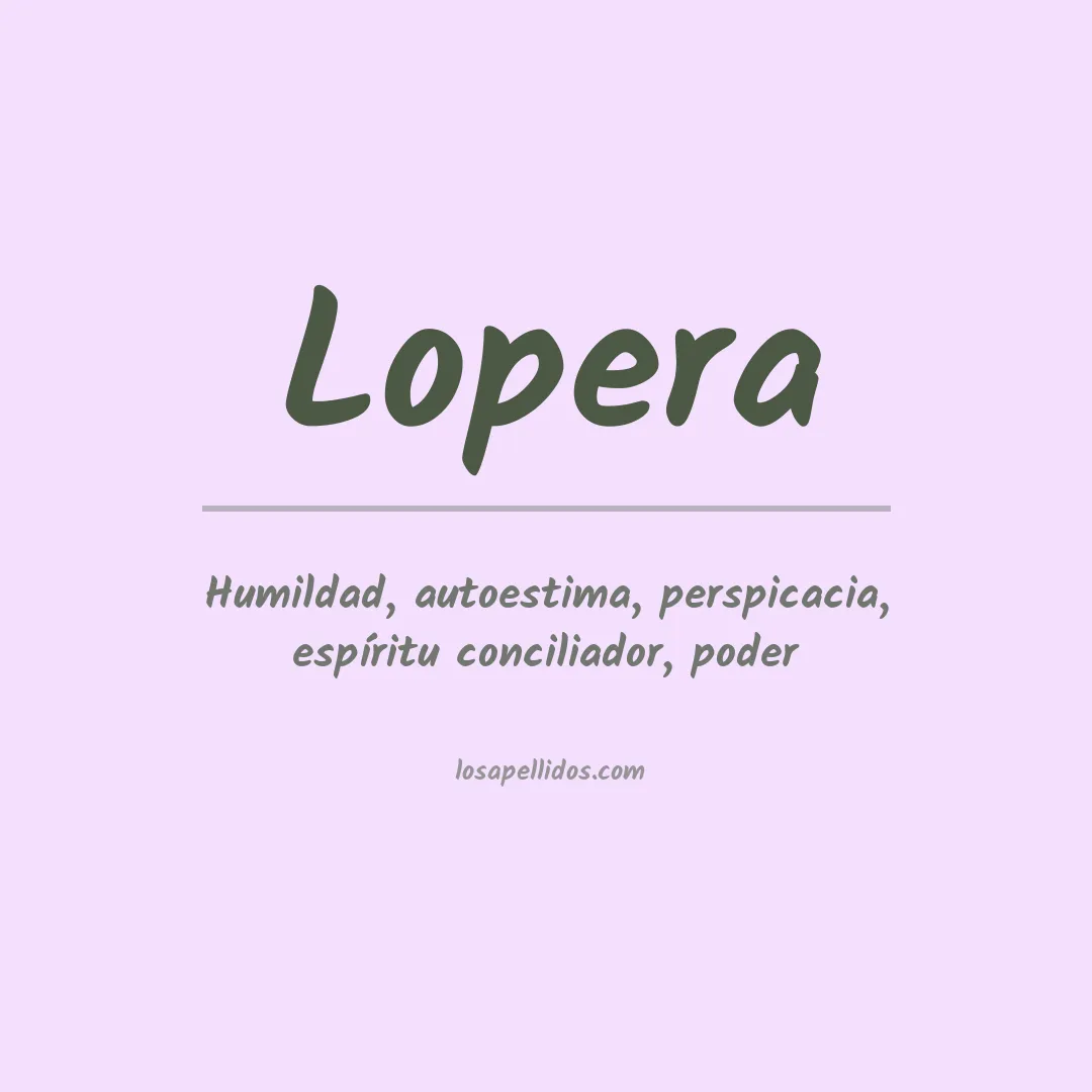 Apellido Lopera