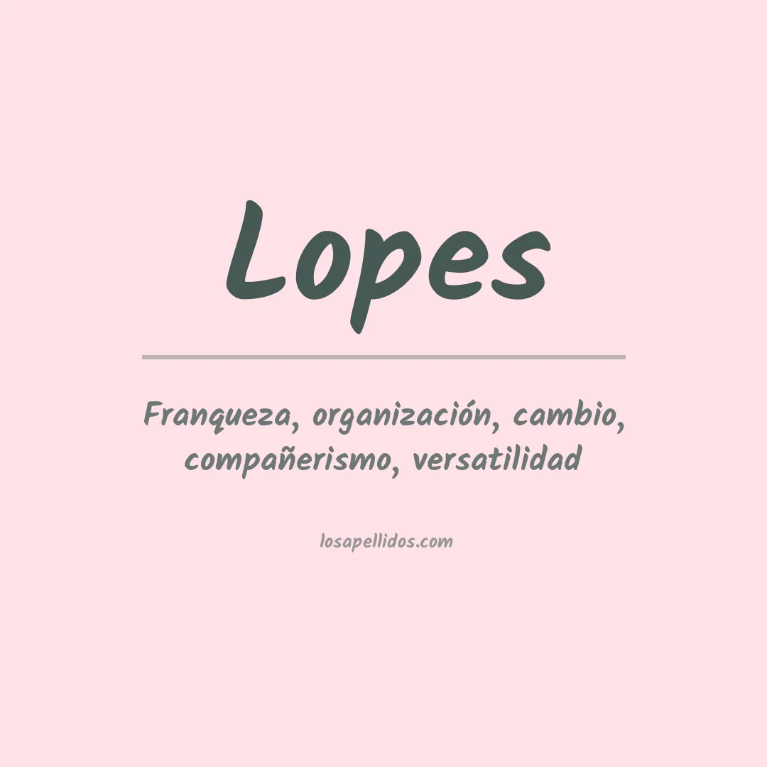 Apellido Lopes
