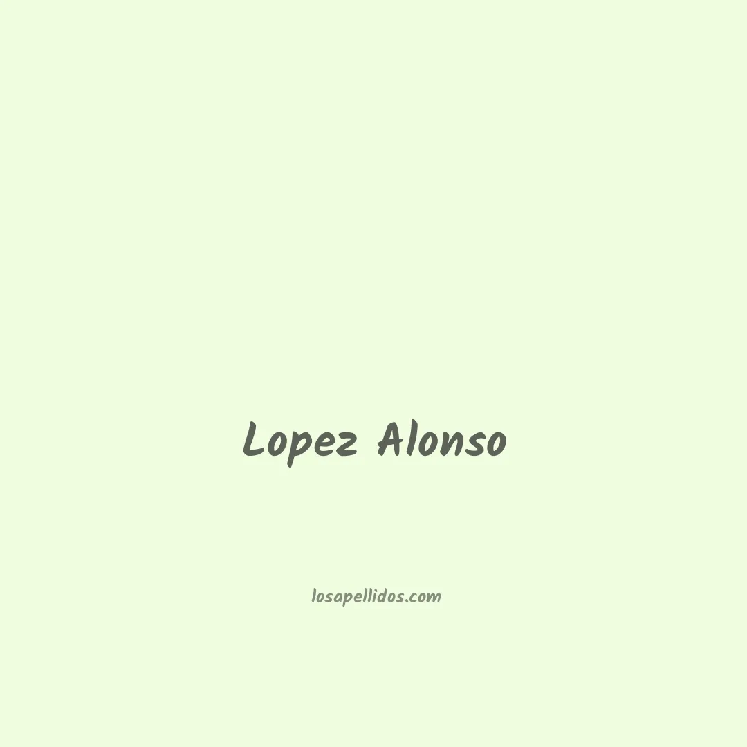 Lopez alonso en chino