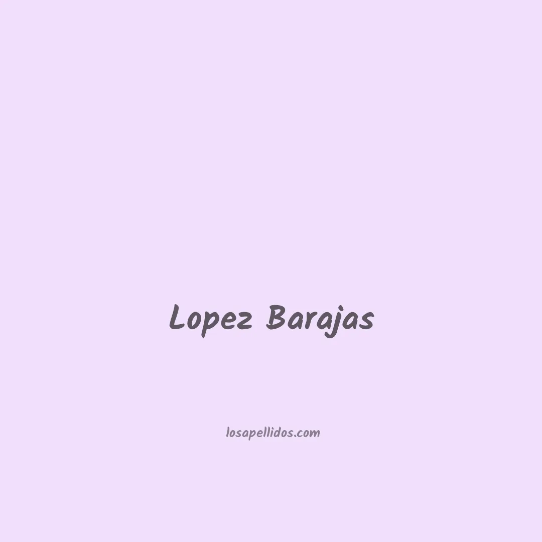 Lopez barajas en chino