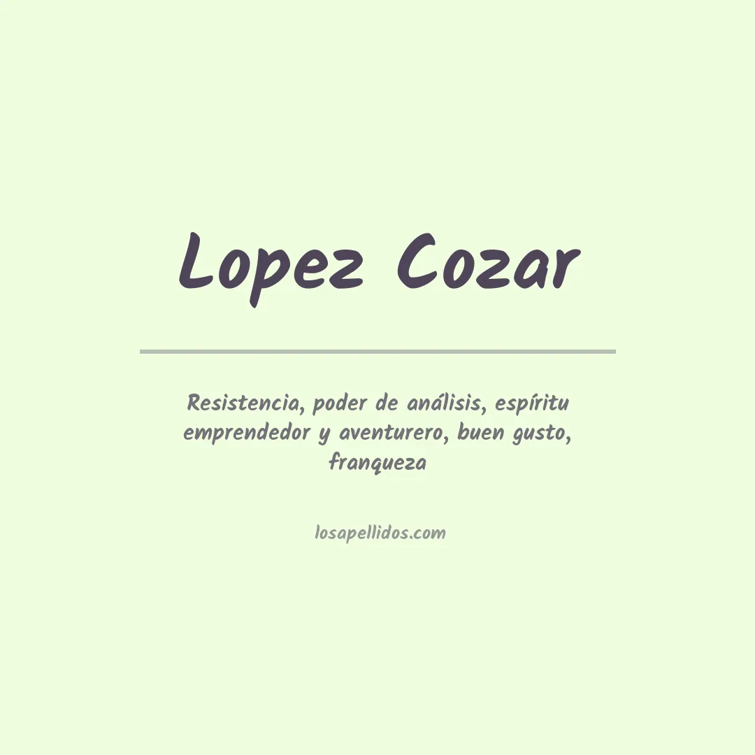 Apellido Lopez cozar