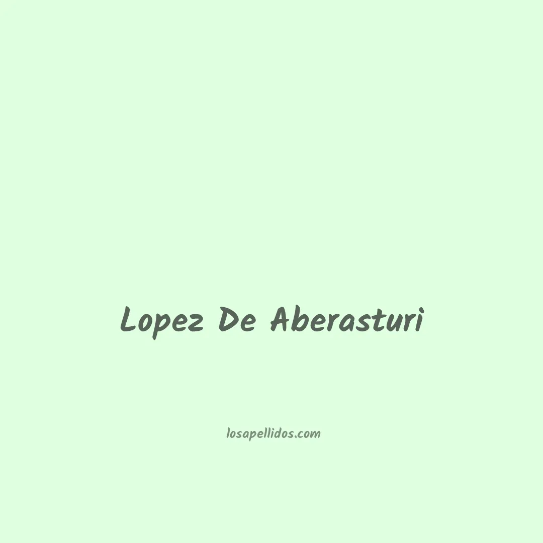 Lopez de aberasturi en chino
