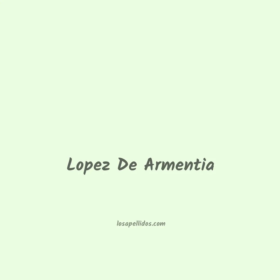 Lopez de armentia en chino