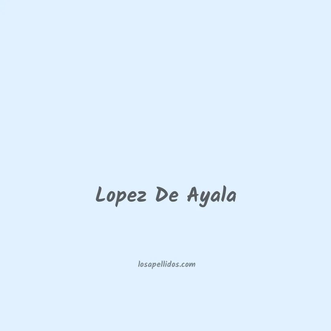 Lopez de ayala en chino