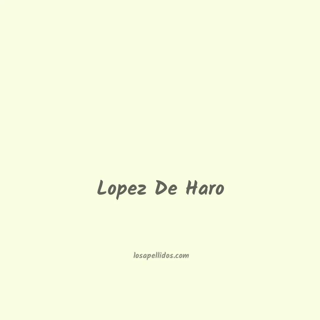 Lopez de haro en chino