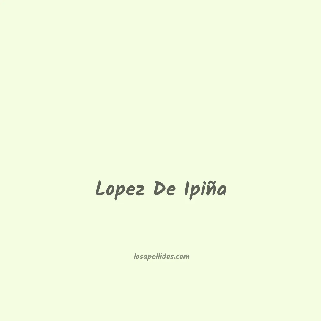 Lopez de ipiña en chino