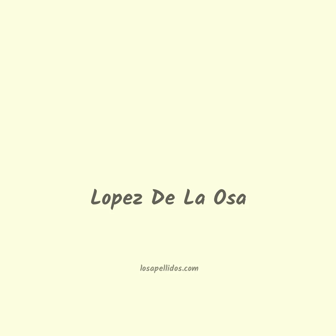 Lopez de la osa en chino
