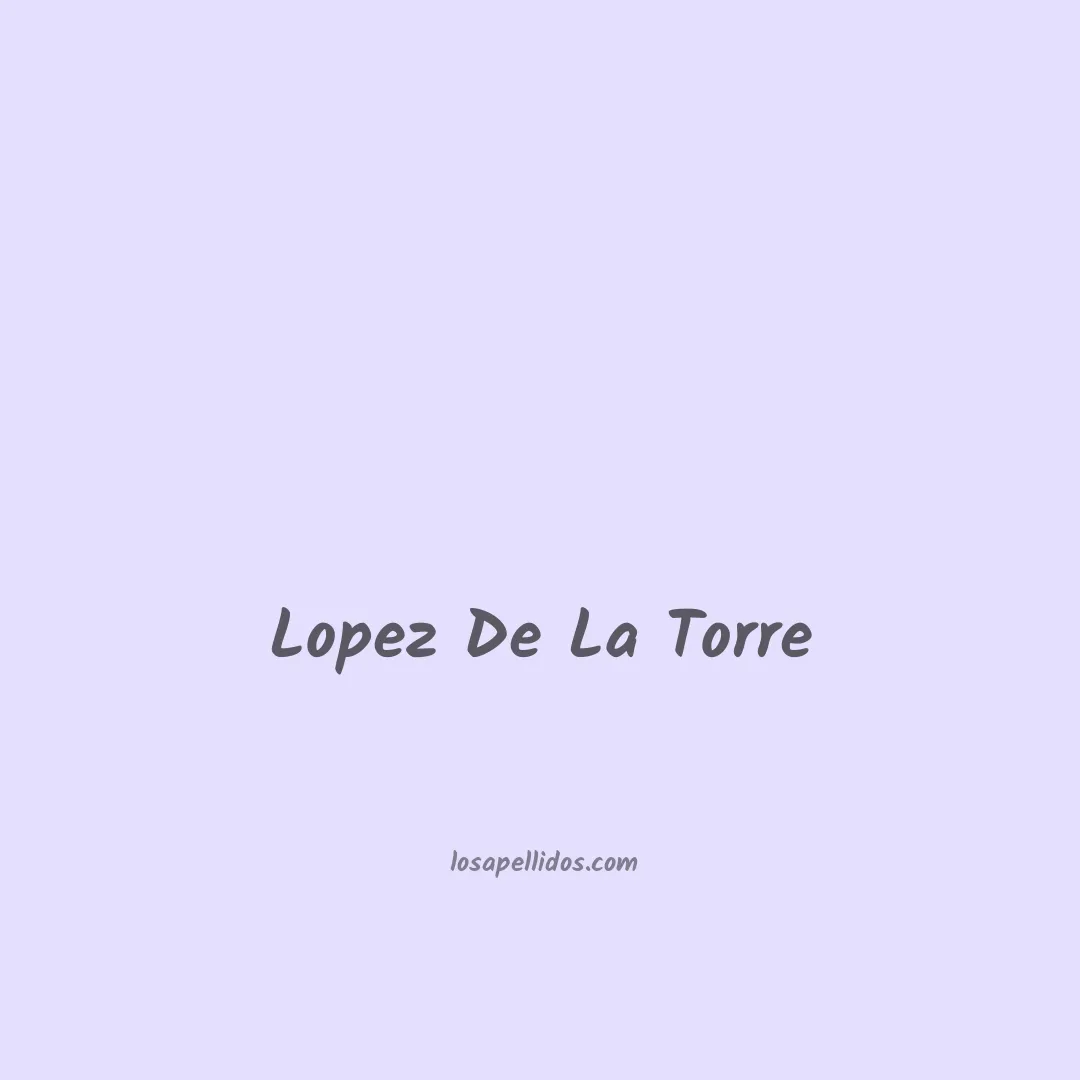 Lopez de la torre en chino