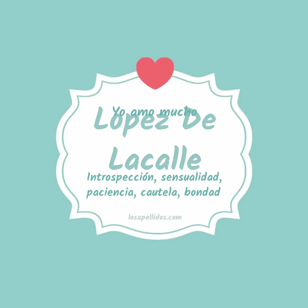 Yo amo mucho Lopez de lacalle