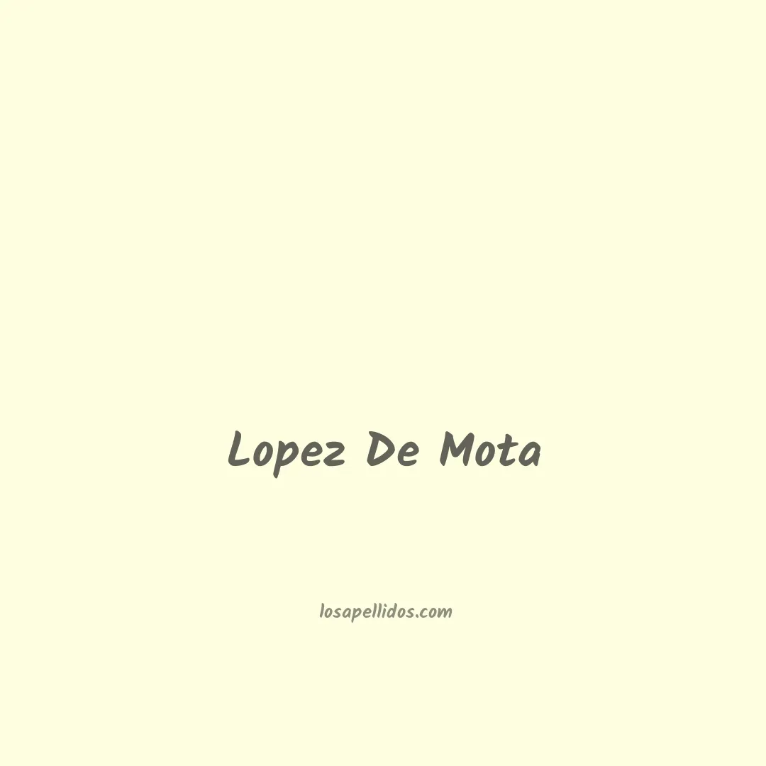 Lopez de mota en chino